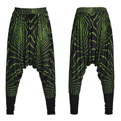 Cyber knit false two-piece trousers?-??Punk Rave Clothing
