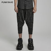 WK-571XCM Doomsday Cyberpunk Mens Cropped Trousers?-??Punk Rave Clothing