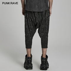 WK-571XCM Doomsday Cyberpunk Mens Cropped Trousers?-??Punk Rave Clothing