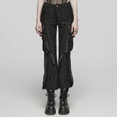 WK-596XCF Edgy Gothic Punk Pants with Straps and Buckle Details?-??Punk Rave Clothing
