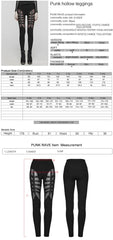 WK-613DDF Gothic Strapped Mesh Cutout Punk Pants Bold Style?-??Punk Rave Clothing