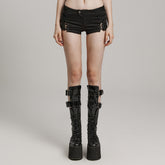 WK-616XDF Edgy Low Waist Lace-Up Gothic Punk Pants?-??Punk Rave Clothing