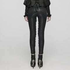 WK-622XCF Edgy Lace Mesh Gothic Pants with Intricate Side Details?-??Punk Rave Clothing