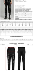 WK-629XCM Gothic Buckle Strap Punk Pants with Lace-Up Details?-??Punk Rave Clothing
