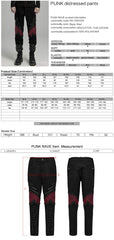 WK-630XCM Gothic black-Red Punk Pants with Lace-Up Rivet Details?-??Punk Rave Clothing