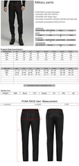 WK-644XCM Gothic black Slim-Fit Pants with Bold Red Stitching Accents?-??Punk Rave Clothing