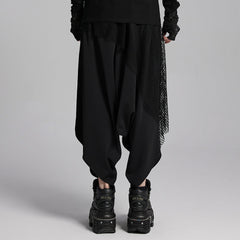 WK-662XCM Gothic Drop Crotch Mesh Layered Punk Pants?-??Punk Rave Clothing