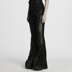 WK-678NCF Edgy Spike Studded Gothic Punk Pants Statement Style