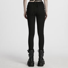 WK-693NCF Edgy Punk Pants Studded High Waist Skinny Design