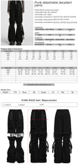 WK-694NCF Edgy Punk Pants with Buckles and Mesh Details
