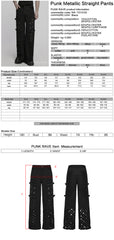 WK-721XCM Mens Grommet Buckle Strap Punk Pants Gothic Style Fashion
