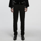 WK-757XCM Gothic Pants Embellished Black Slim Fit