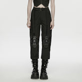 WK-770XCF Gothic Cyber Warrior Punk Pants with Tactical Detailing
