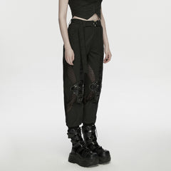WK-770XCF Gothic Cyber Warrior Punk Pants with Tactical Detailing