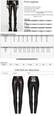 WK-810DDF Gothic Punk Pants with Sheer Panels and Strap Details