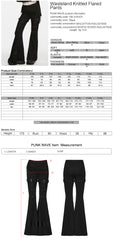 WK-816XCF Fringe Accent Flare Punk Pants with Strap Detail