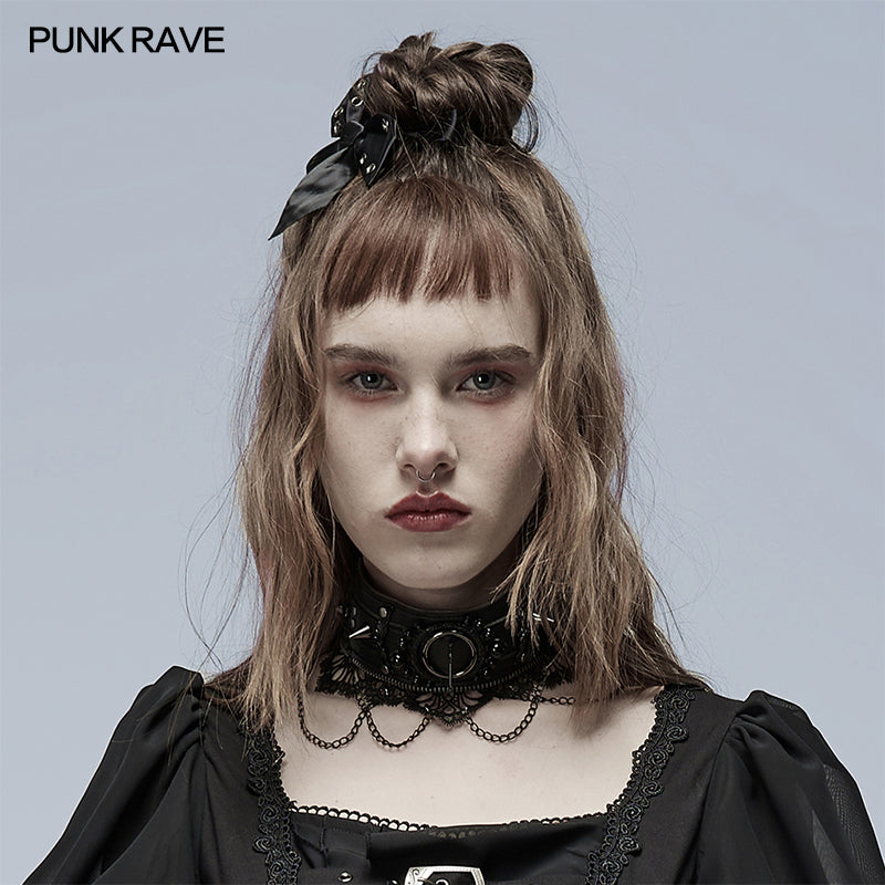WLS-061FSF Cute punk bow headware?-??Punk Rave Clothing