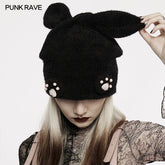 WLS-067MZF Cute claw print knitted hat?-??Punk Rave Clothing