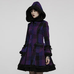 WLY-102ECF Gothic Chic Hooded Punk Coat Patchwork Steampunk Style