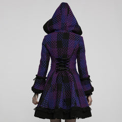 WLY-102ECF Gothic Chic Hooded Punk Coat Patchwork Steampunk Style