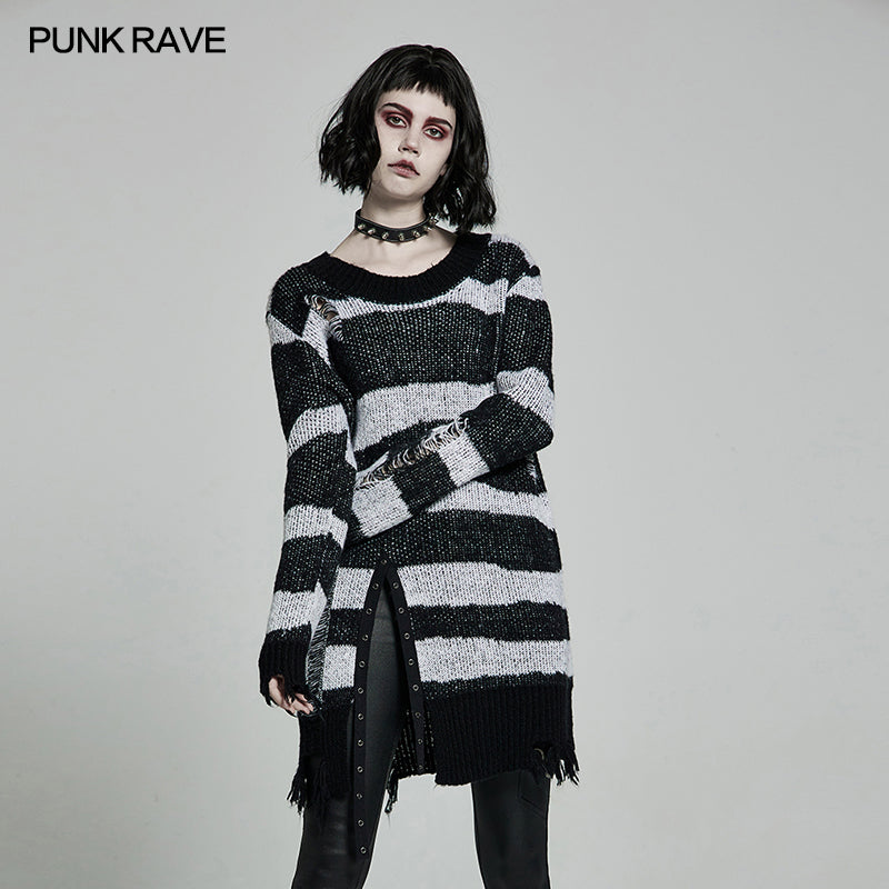 WM-063TMF Gothic pullover sweater?-??Punk Rave Clothing