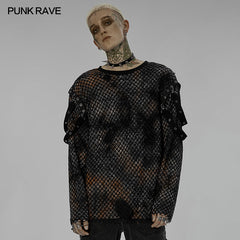 WM-074TMM Punk tie-dyed Pullover sweater?-??Punk Rave Clothing