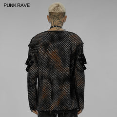WM-074TMM Punk tie-dyed Pullover sweater?-??Punk Rave Clothing