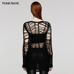 WM-079TMF Punk Sexy Hollow Long Sweater?-??Punk Rave Clothing