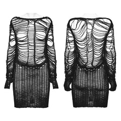 WM-079TMF Punk Sexy Hollow Long Sweater?-??Punk Rave Clothing
