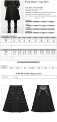 WQ-1012BQM Gothic Lace Up Studded Buckle Punk Skirt