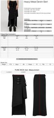 WQ-467BQF Heavy Metal Denim Skirt?-??Punk Rave Clothing