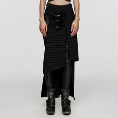 WQ-467BQF Heavy Metal Denim Skirt?-??Punk Rave Clothing