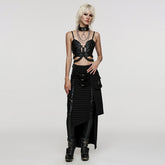 WQ-467BQF Heavy Metal Denim Skirt?-??Punk Rave Clothing
