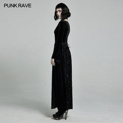 WQ-513LQF Dark long dress?-??Punk Rave Clothing