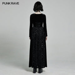 WQ-513LQF Dark long dress?-??Punk Rave Clothing