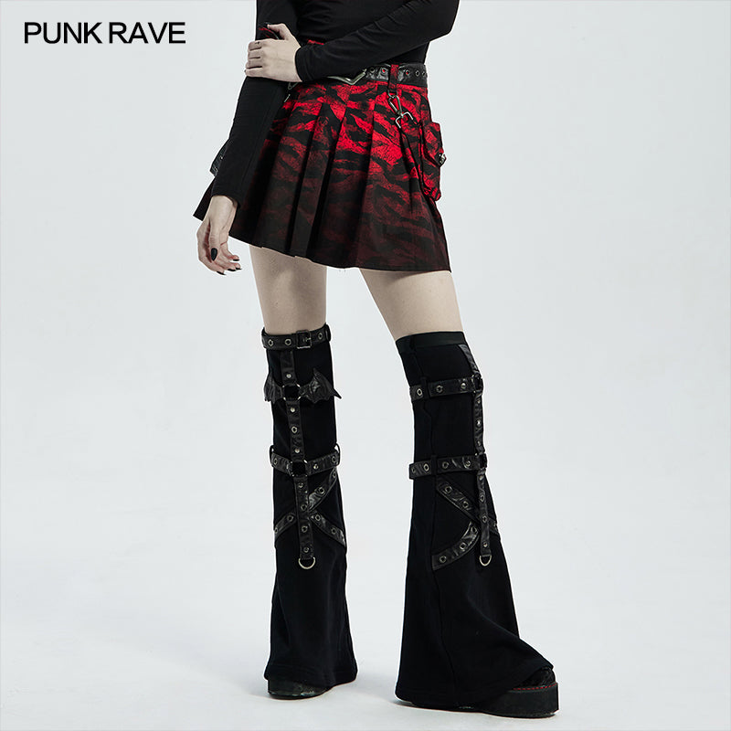 WQ-522BQF Dip dye PUNK A hem half skirt?-??Punk Rave Clothing