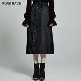 WQ-529BQF PUNK velvet skirt?-??Punk Rave Clothing