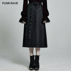WQ-529BQF PUNK velvet skirt?-??Punk Rave Clothing