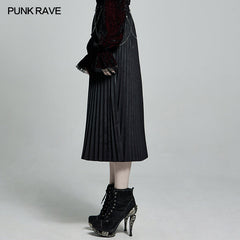 WQ-529BQF PUNK velvet skirt?-??Punk Rave Clothing