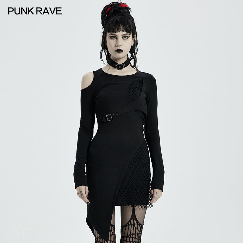 WQ-533LQF PUNK long sleeve dress?-??Punk Rave Clothing