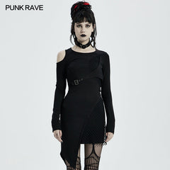 WQ-533LQF PUNK long sleeve dress?-??Punk Rave Clothing