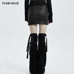 WQ-535BQF Steampunk tassel half skirt?-??Punk Rave Clothing