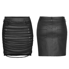 WQ-535BQF Steampunk tassel half skirt?-??Punk Rave Clothing