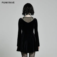 WQ-539LQF Dark prajna embroidery dress?-??Punk Rave Clothing
