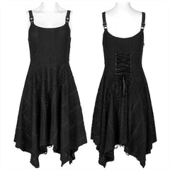 WQ-544LQF Goth asymmetric slip dress?-??Punk Rave Clothing