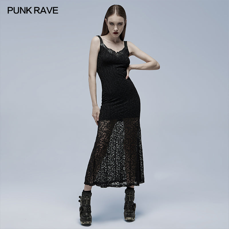 WQ-546LQF 2022 Goth daily slip dress?-??Punk Rave Clothing
