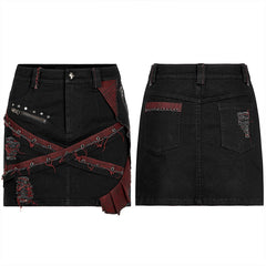 WQ-548BQF Gothic worn-out and decadent skirt?-??Punk Rave Clothing