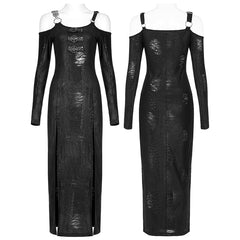 WQ-553LQF Goth Sexy split dress?-??Punk Rave Clothing