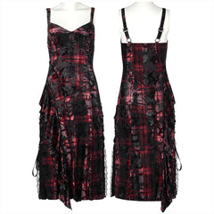 WQ-556LQF Goth velvet slip dress?-??Punk Rave Clothing