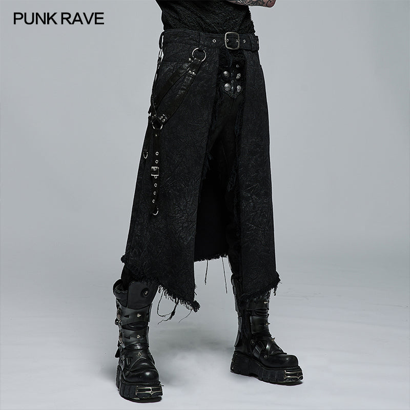 WQ-561BQM 2022 Mens Goth Stylish Kilt?-??Punk Rave Clothing